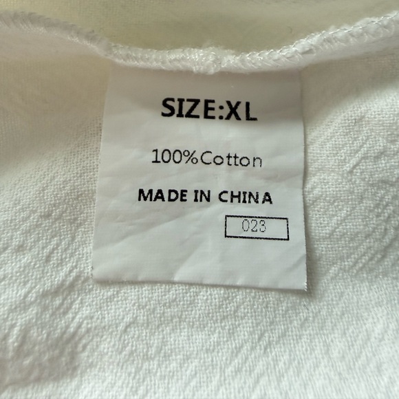 White harem pants crafted from 100% breathable cotton, with lace at the ankles. - Picture 14 of 15